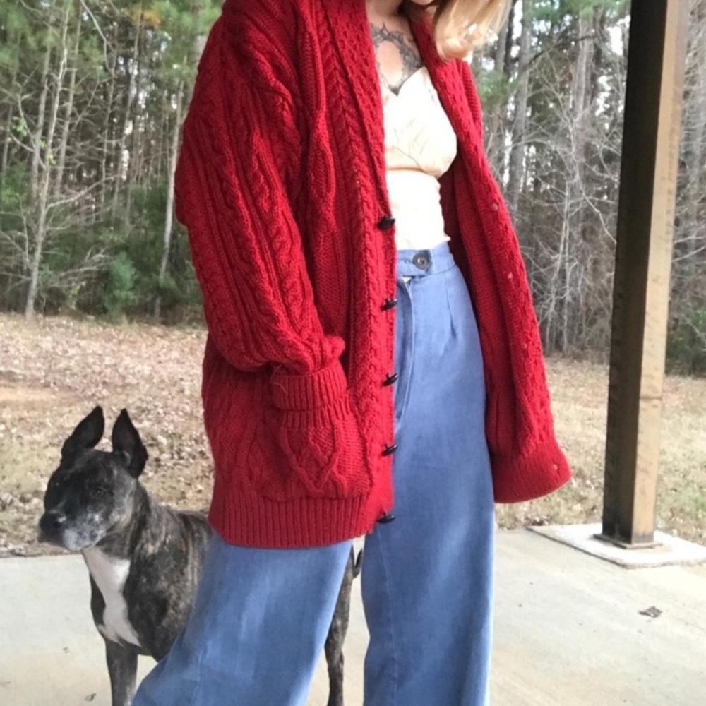 Aran Crafts cable knit sweater